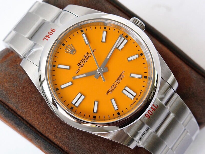 GS factory Rolextop-tier watch Oyster Perpetual Pokémon 41mm yellow plate front view