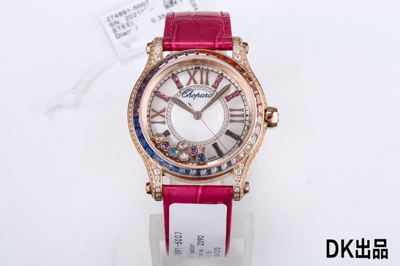 2021 latest ladies watch Chopard ultimate happy rainbow T diamond 274891-5007 front view
