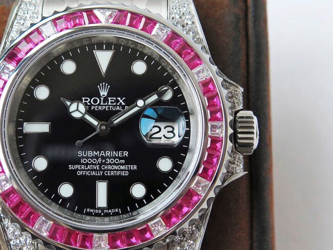 Rolextop-tier 1:1high-quality replicaGMT-Master type II diamond-set back customized version luxury sparkling classic trend detail shots