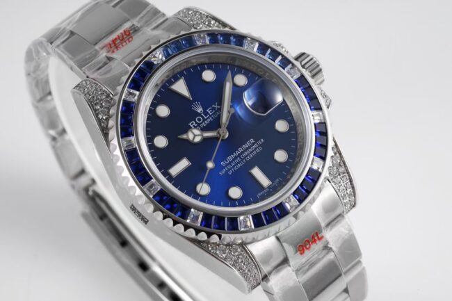 top-tierRolexsuper cloneGMT-Master type II watch back diamond customized version luxury sparkling classic trend front view