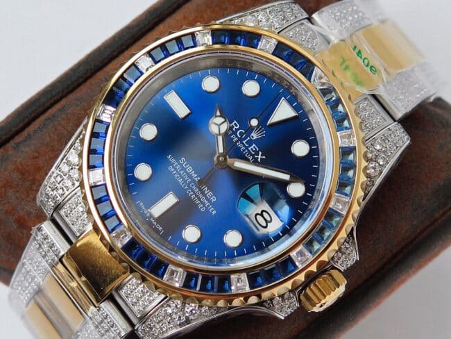 ReplicaRolex watch top-tierGMT-Master type II rear diamond customized version luxury sparkling classic trend front view