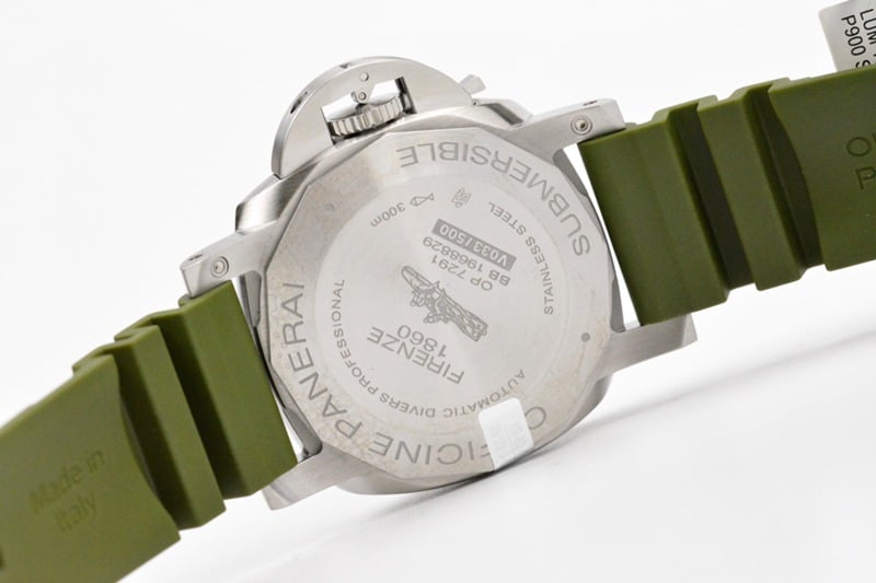 VS Factory2020 Paneraireplica new product PAM1055 watch 42MM Green Sea Soul back cover picture