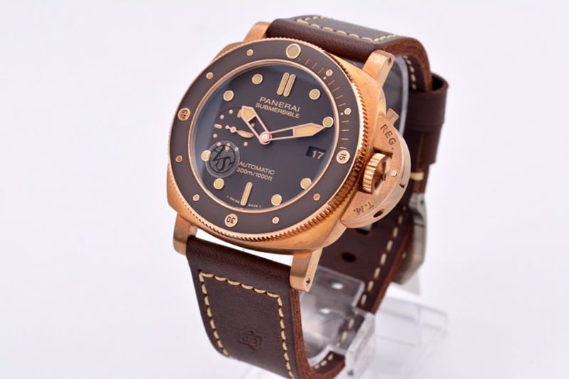 VStop-tier Paneraibronze king PAM968 diameter 47MM men's tough guy watch front view