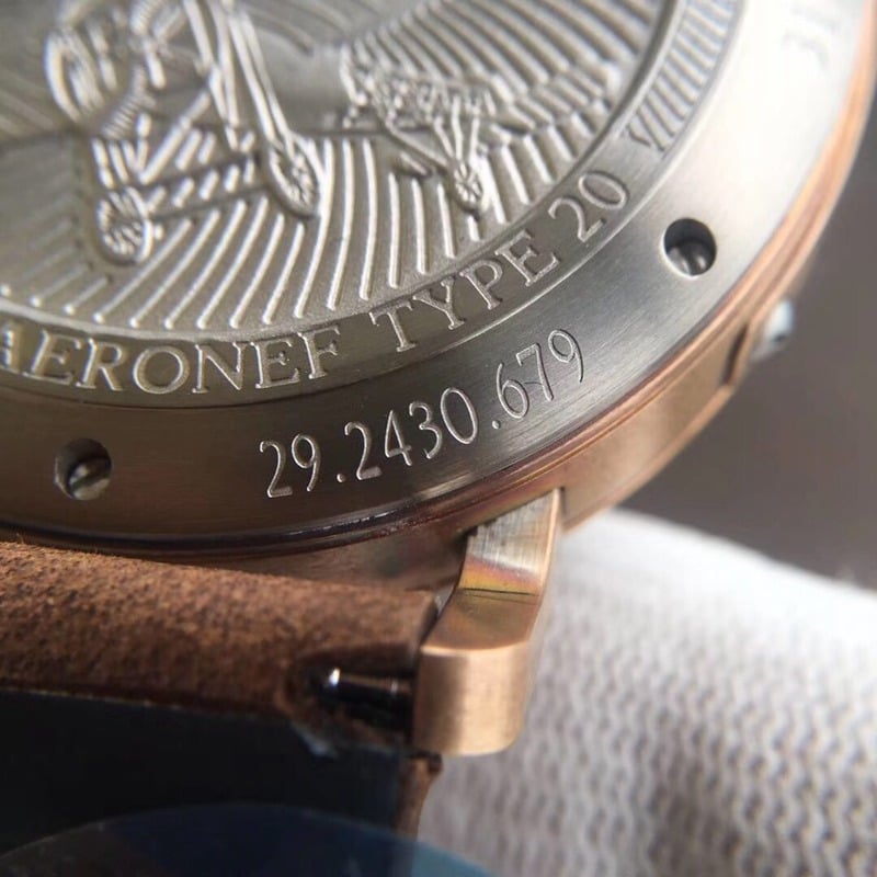 Big factory high-quality replicaxf Zenith watch newly upgraded bronze big fly big dial retro men's watchdetail shots
