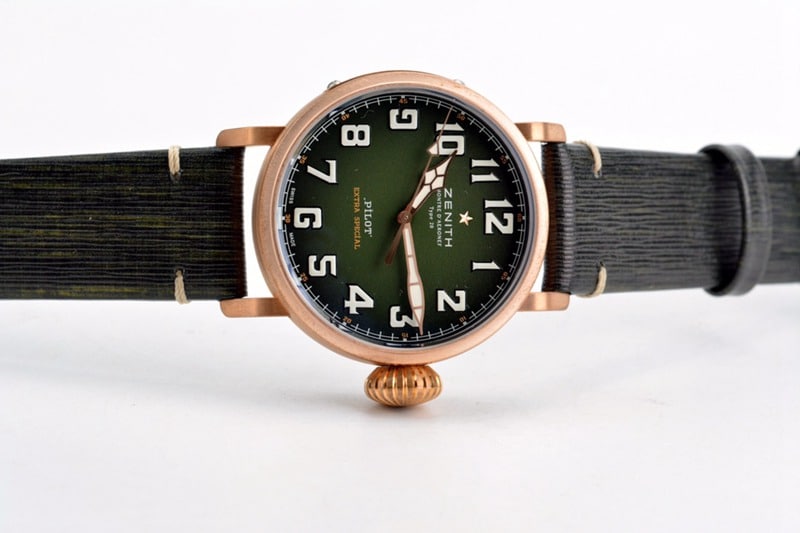 Big factory high-quality replicaxf Zenith watch newly upgraded bronze Dafei big dial retro men's watch front view