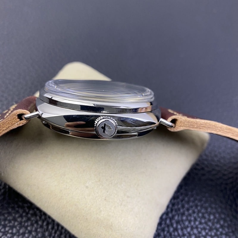 SF factory Paneraireplicapam00449 watch p3000 double spring hand winding movement super power retro disc side view
