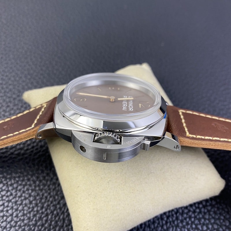 SF factory Paneraireplicapam00663 watch p3000 hand winding movement retro coffee tray side view