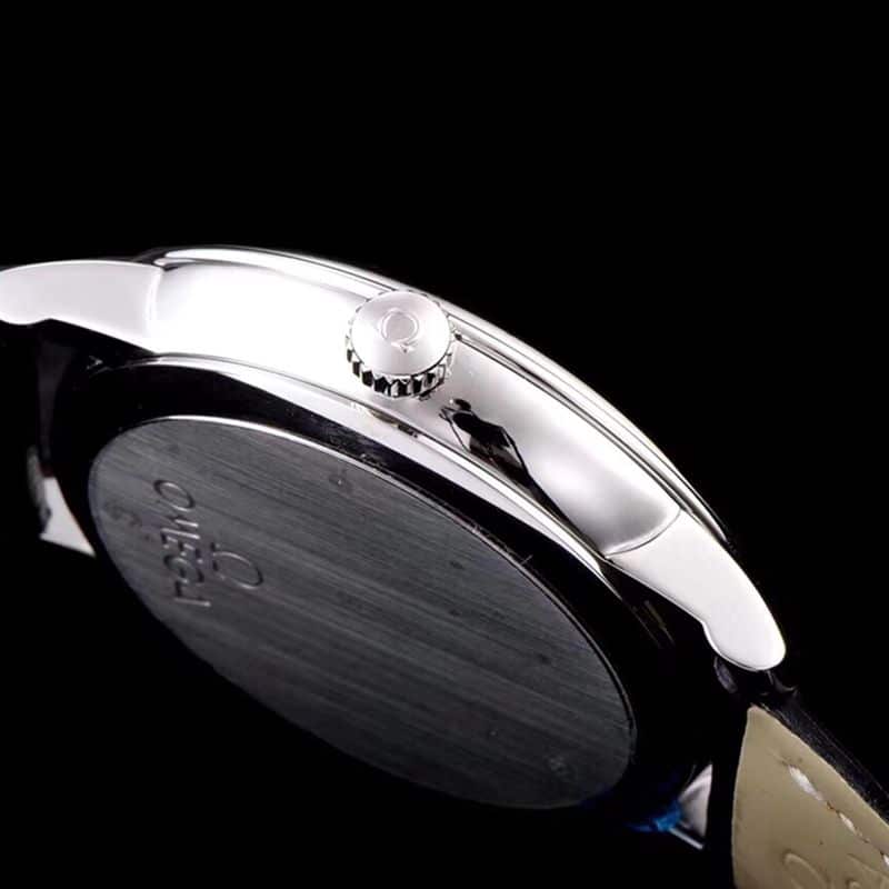 Omegareplica watch disc flying business series men's mechanical ultra-thin watch classic black hot model side view