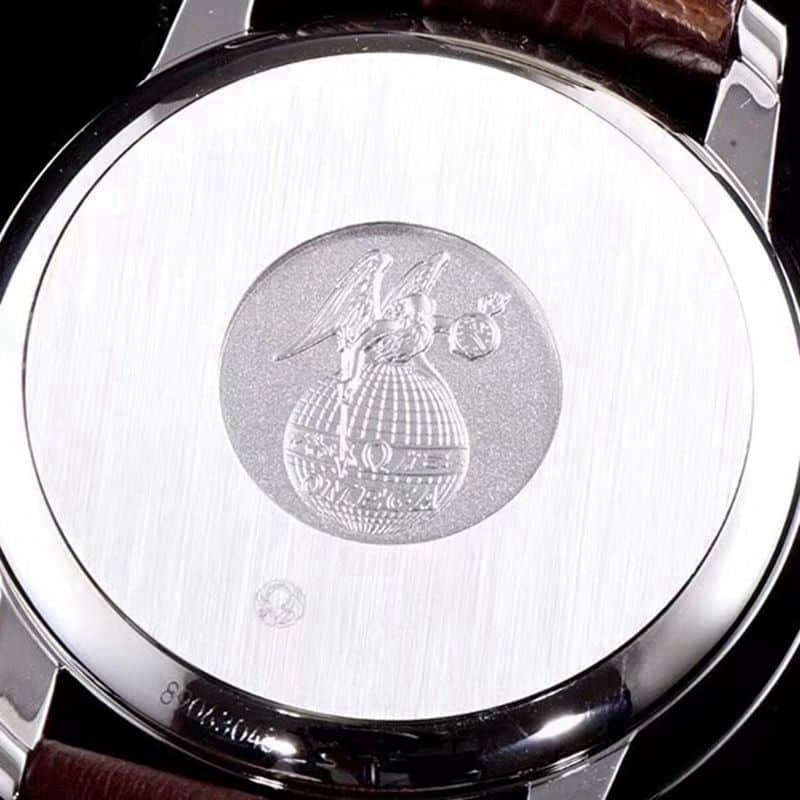 replicaOmega watch Defei Fu business series men's mechanical ultra-thin watch track Diefei black back cover picture