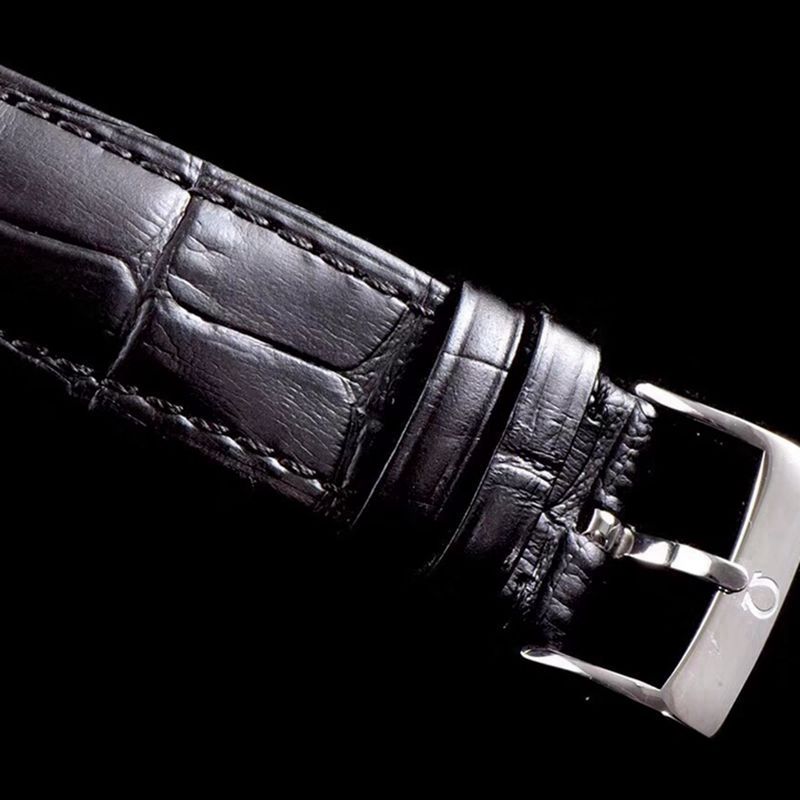 replicaOmega watch Defei Fu business series men's mechanical ultra-thin watch track Diefei black clasp picture