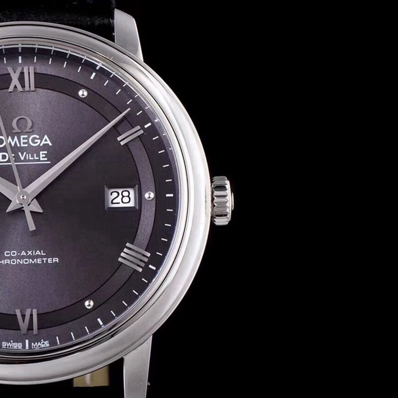 replicaOmega watch Die Fei Fu business series men's mechanical ultra-thin watch track Die Fei black detail shots