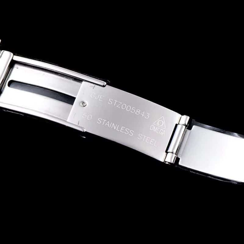 replicaOmega watch De Ville series men's mechanical ultra-thin watch temperament gray and white steel clasp picture