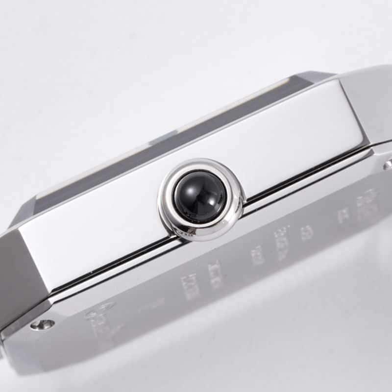 Chanelladies' watchtop-tierhigh-quality replicaPremiere series quartz watch white steel black dial side view