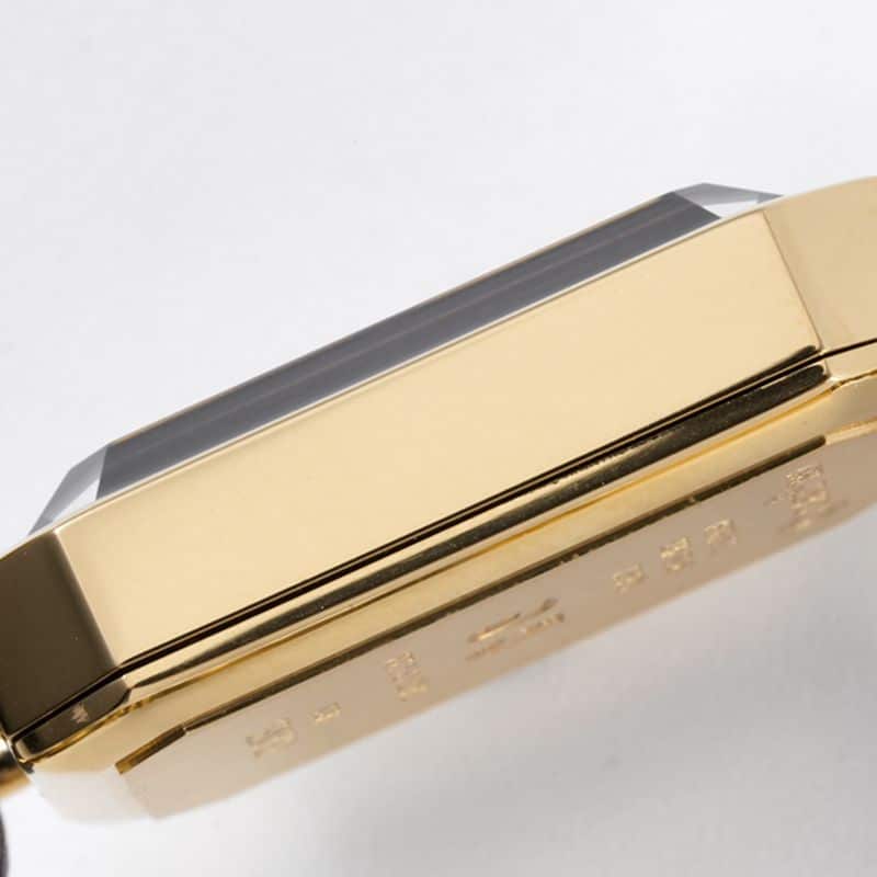 Chanelladies' watchtop-tiersuper clonePremiere series quartz watch yellow gold black dial side view