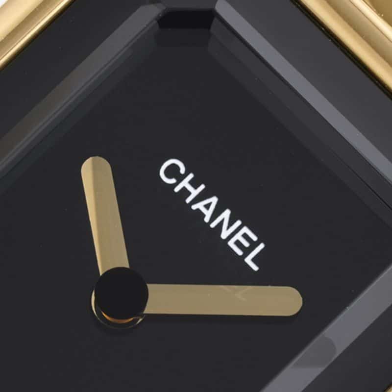 Chanelladies' watchtop-tiersuper clonePremiere seriesquartz watchyellow goldblack dialdetail shots