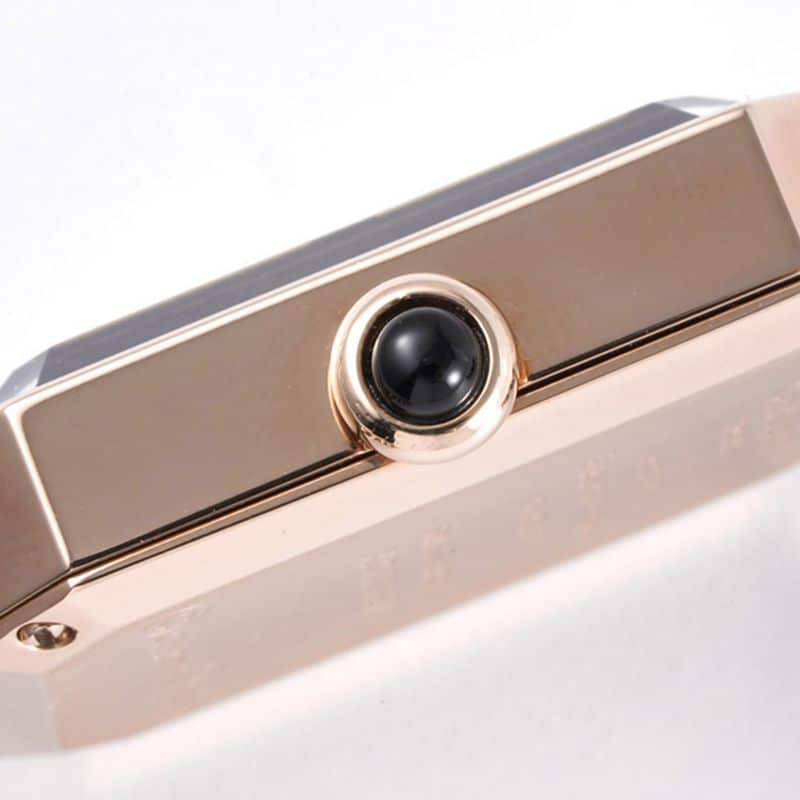 Chanelladies' watchreplicaPremiere series quartz watch rose goldblack dial side view