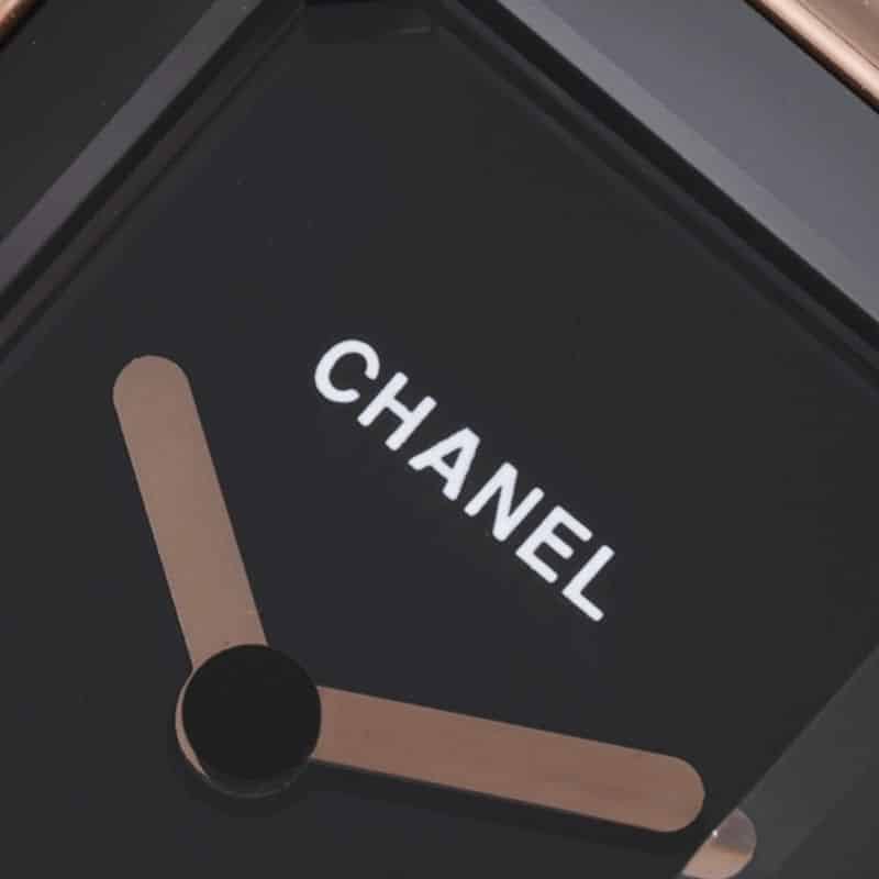 Chanelladies' watchreplicaPremiere series quartz watchrose goldblack dialdetail shots