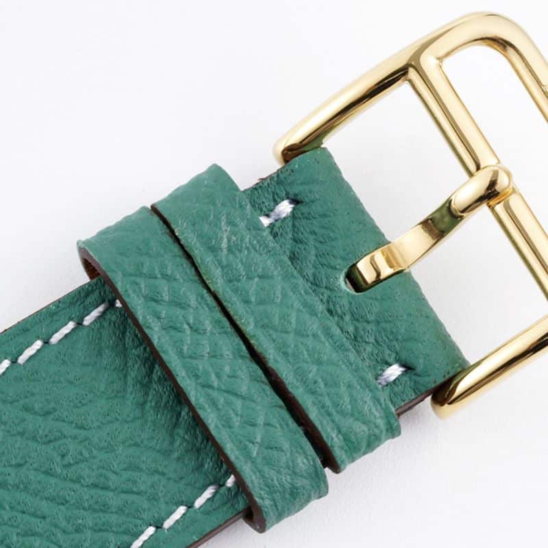 top-tierhigh-quality Hermès ladies' watchHeureH series quartz square fashion watch light blue braceletrose gold plate clasp picture