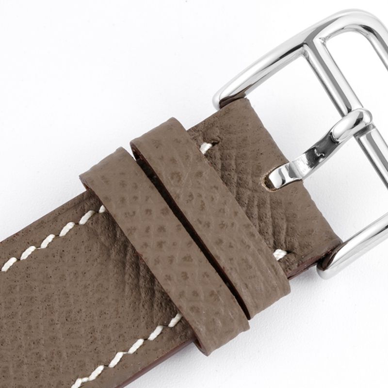 Hermès ladies' watchtop-tier replicaHeureH series quartz square fashion watch dark gray braceletwhite dialclasp picture