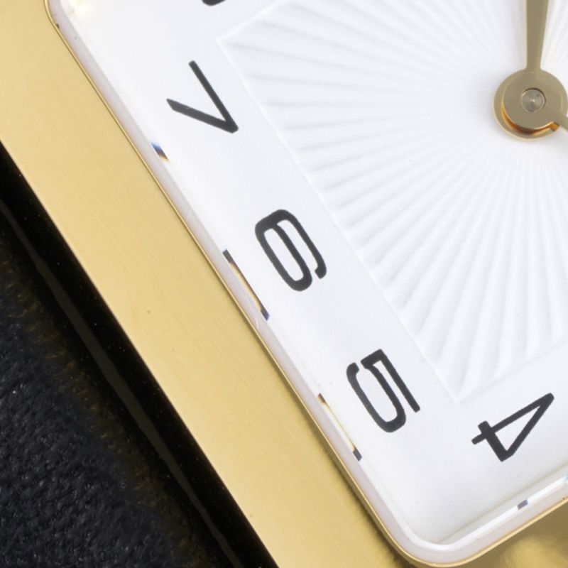 Hermès top-tiersuper cloneladies' watchHeureH series ladies quartz square fashion watch black leather white dialdetail shots