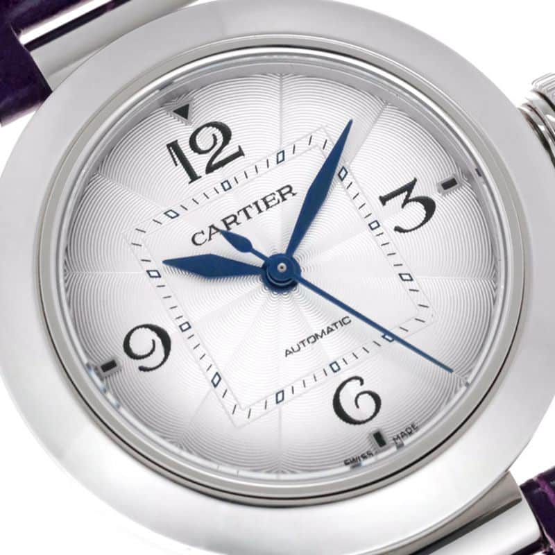 Cartiertop-tierhigh-quality watch Pasha series women's fully automatic movement watch white face front view