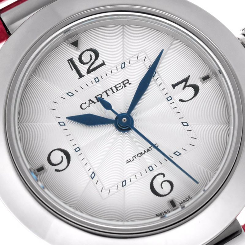 Cartiertop-tierhigh-quality watch Pasha series women's fully automatic movement watch white face front view