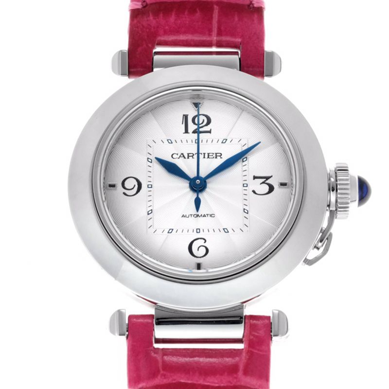 Cartiertop-tierhigh-quality watch Pasha series women's fully automatic movement watch white face front view