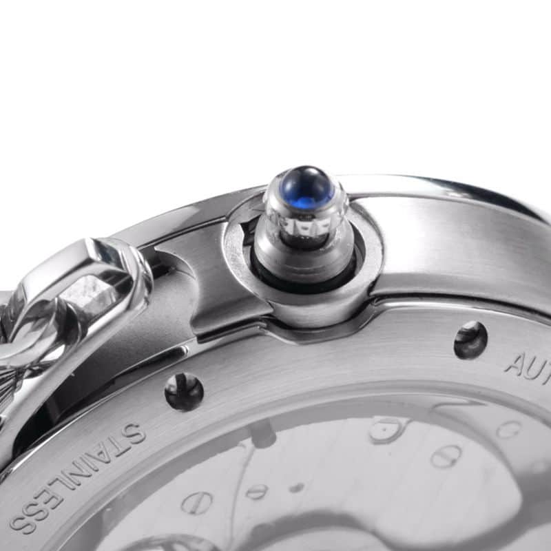 Cartiertop-tiersuper watch Pasha series ladies full automatic movement watch white face detail shots