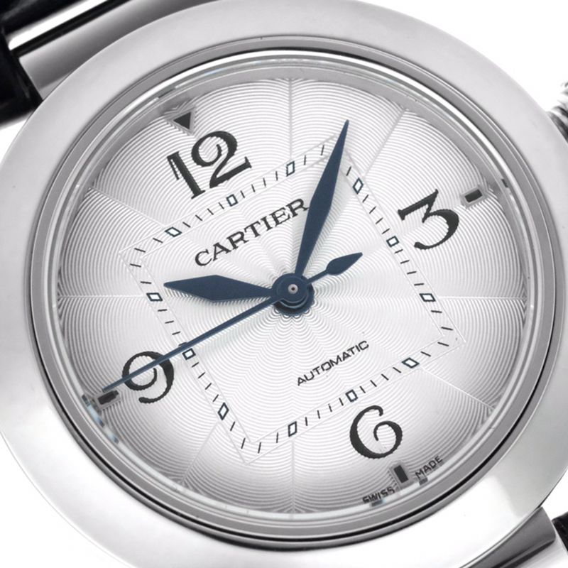 Cartiertop-tiersuper watch Pasha series ladies full automatic movement watch white face front view