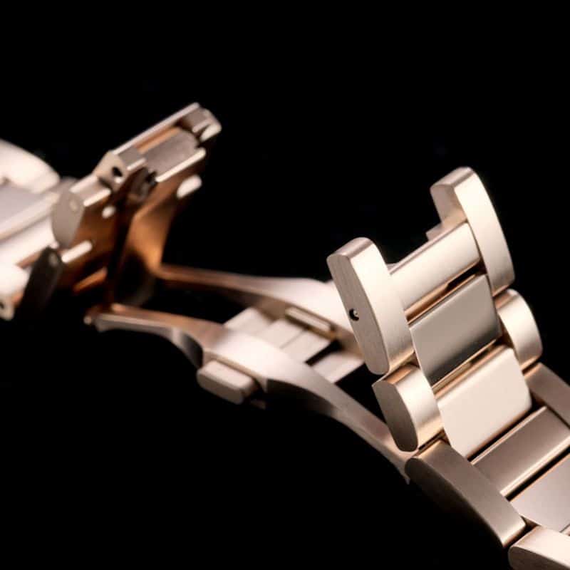 Cartiertop-tiersuper watch Pasha series ladies full automatic movement white face rose gold watch clasp picture