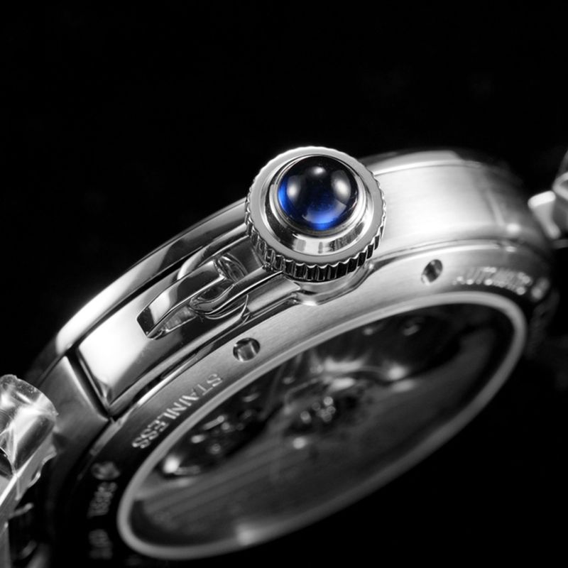 Cartiertop-tier watch Pasha series ladies full automatic movement white watch side view