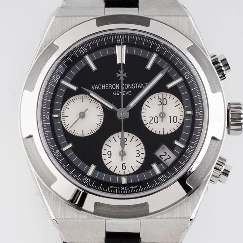 Vacheron Constantintop-tierhigh-quality watch Zonghengshihai series men's mechanical black face watch front view