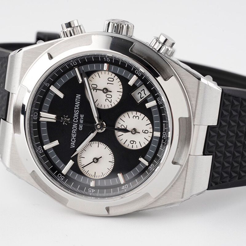 Vacheron Constantintop-tierhigh-quality watch Zonghengshihai series men's mechanical black face watch front view