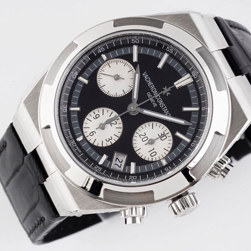 Vacheron Constantintop-tierhigh-quality watch Zonghengshihai series men's mechanical black face watch front view