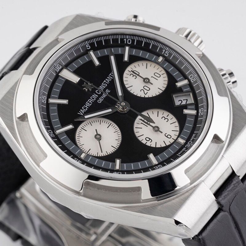 Vacheron Constantintop-tierhigh-quality watch Zonghengshihai series men's mechanical black face watch front view
