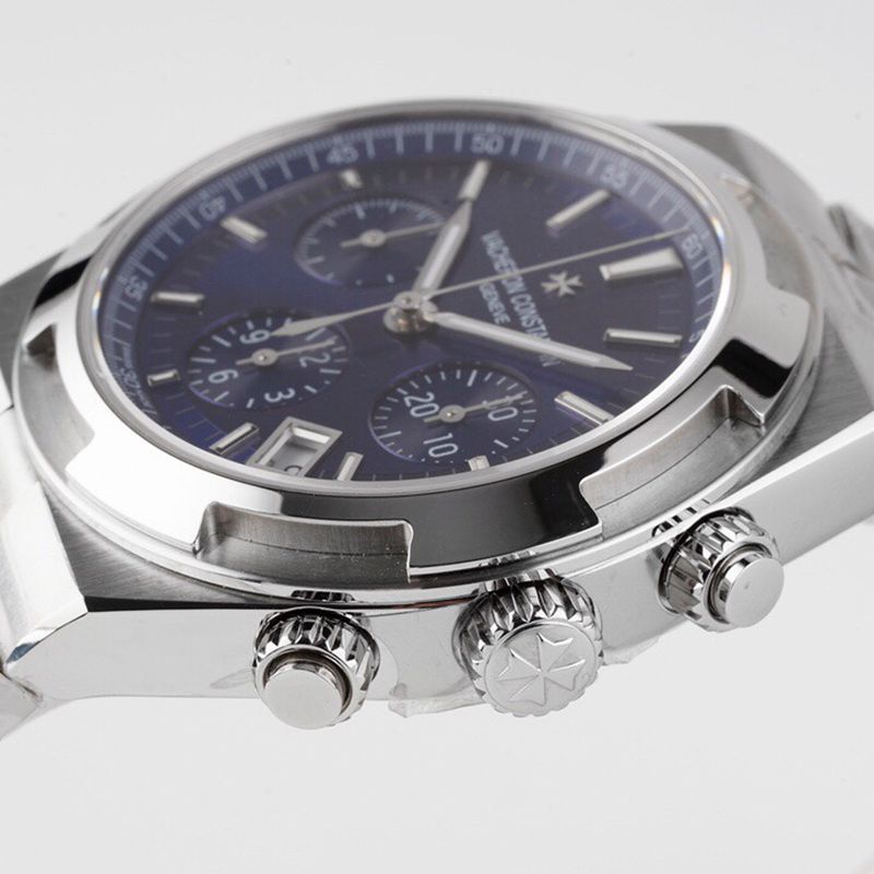 Vacheron Constantintop-tiersuper watch Overseas Series Men's Mechanical Blue Face Watch Side View