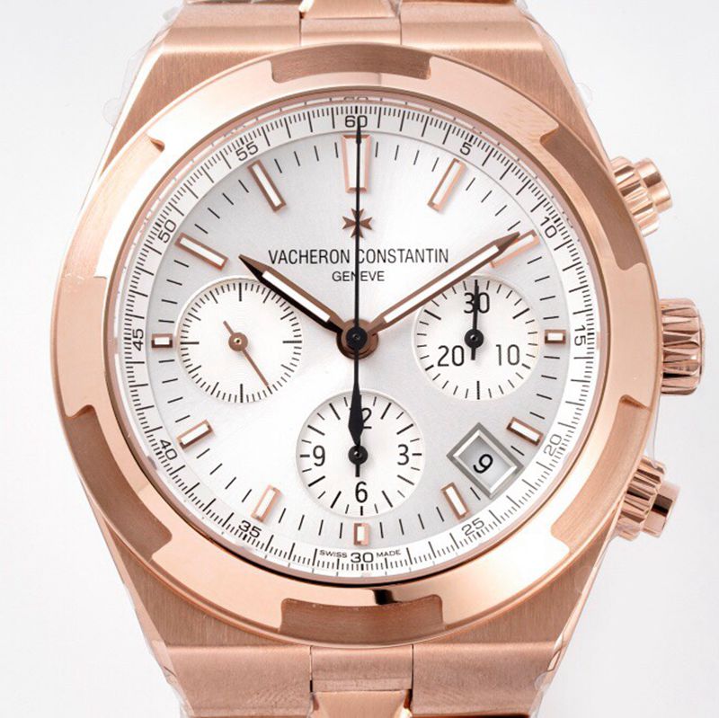 Vacheron Constantintop-tiersuper watch Overseas series men's mechanical white face watch front view