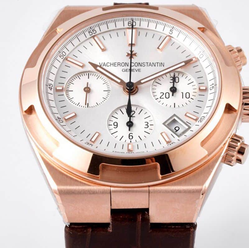 Vacheron Constantintop-tiersuper watch Overseas Series Men's Mechanical White Face Watch detail shots