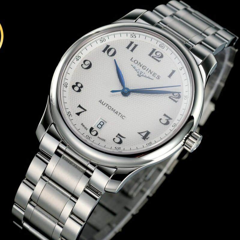 Longinestop-tierhigh-quality watch master series men's mechanical white watch front view