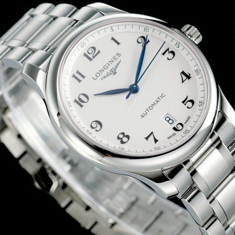 Longinestop-tierhigh-quality watch master series men's mechanical white watch front view