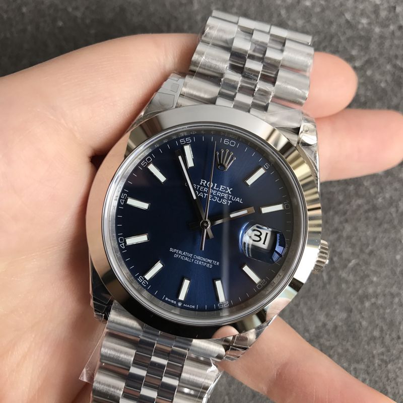 Rolextop-tier watch log blue series men's mechanical watch front view