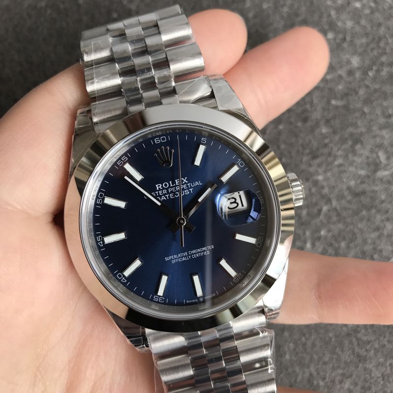 Rolextop-tier watch log blue series men's mechanical watch front view