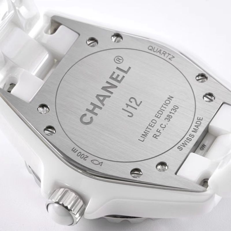 Chaneltop-tierhigh-quality watch J12 series ladies quartz watch back cover picture