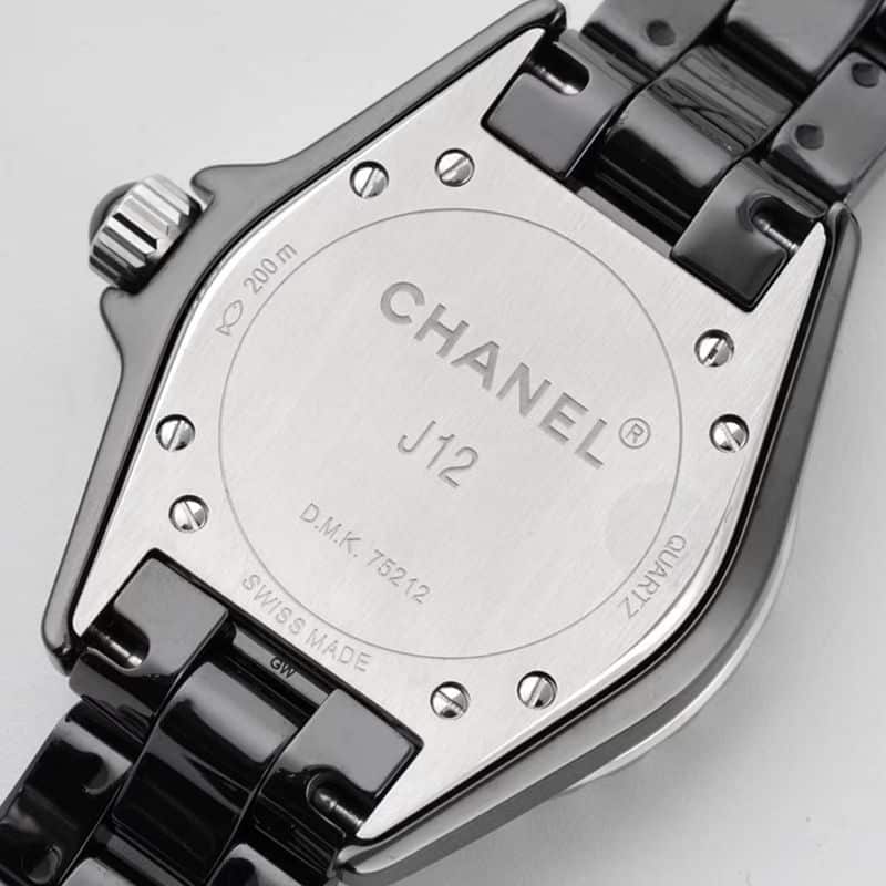 Chaneltop-tierhigh-quality watch J12 series ladies quartz watch back cover picture