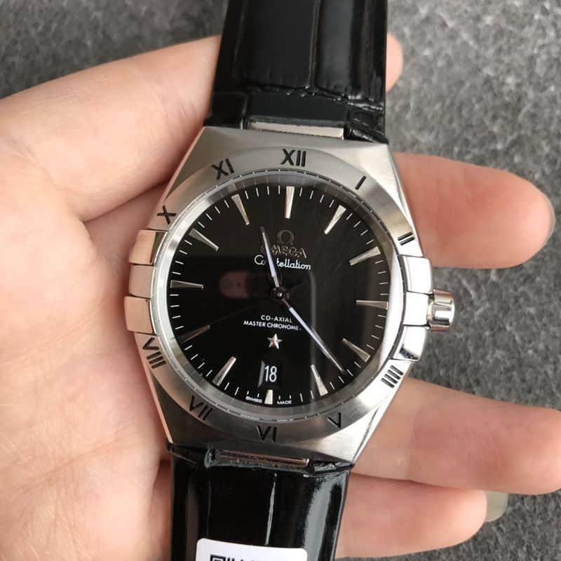 Omegatop-tiersuper watch fifth generation constellation series men's mechanical watch front view