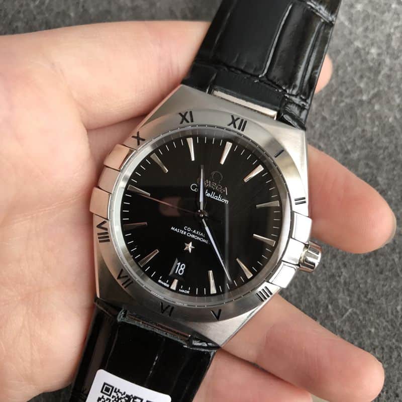 Omegatop-tiersuper watch fifth generation constellation series men's mechanical watch front view
