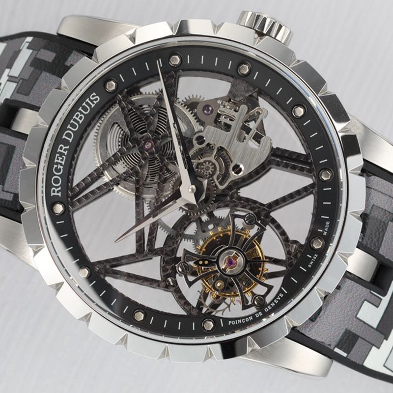 Roger Dubuis top quality imitation watches EXCALIBUR King Series Men's Tourbillon front view