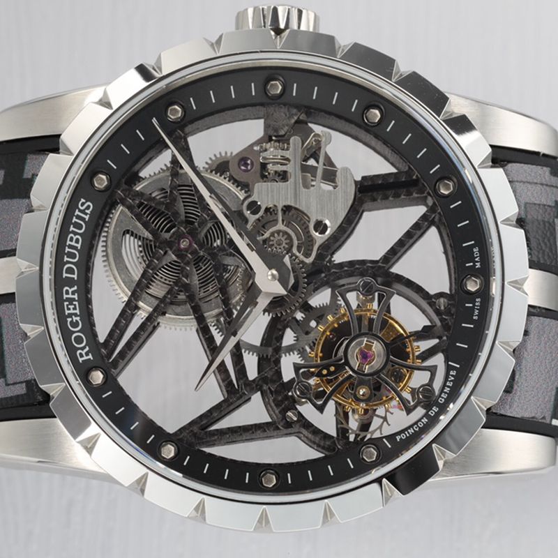 Roger Dubuis top quality imitation watches EXCALIBUR King Series Men's Tourbillon front view