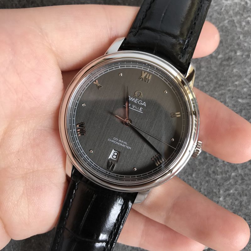 Omegatop-tiersuper watch Diefei series gray men's mechanical watch front view