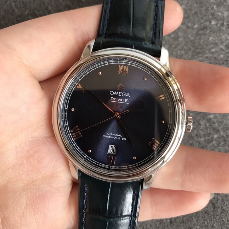 Omegatop-tier watch Diefei series black face men's mechanical watch front view